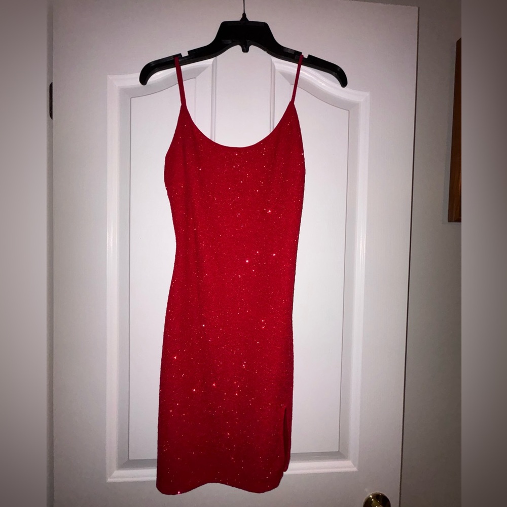 Red Spaghetti Strap Dress